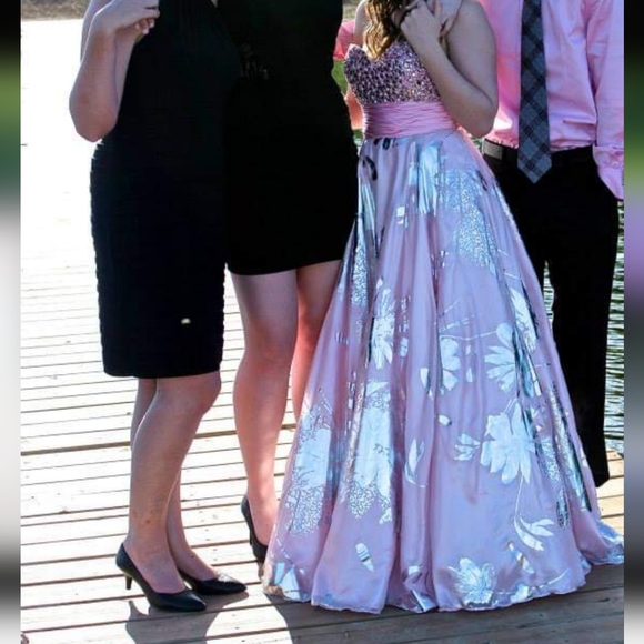 Pink And Silver Graduation Dress - Picture 6 of 6